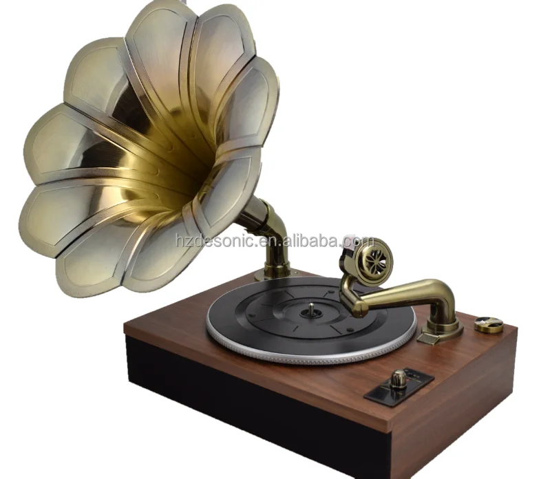 vintage design guangdong electric gramophone with horn