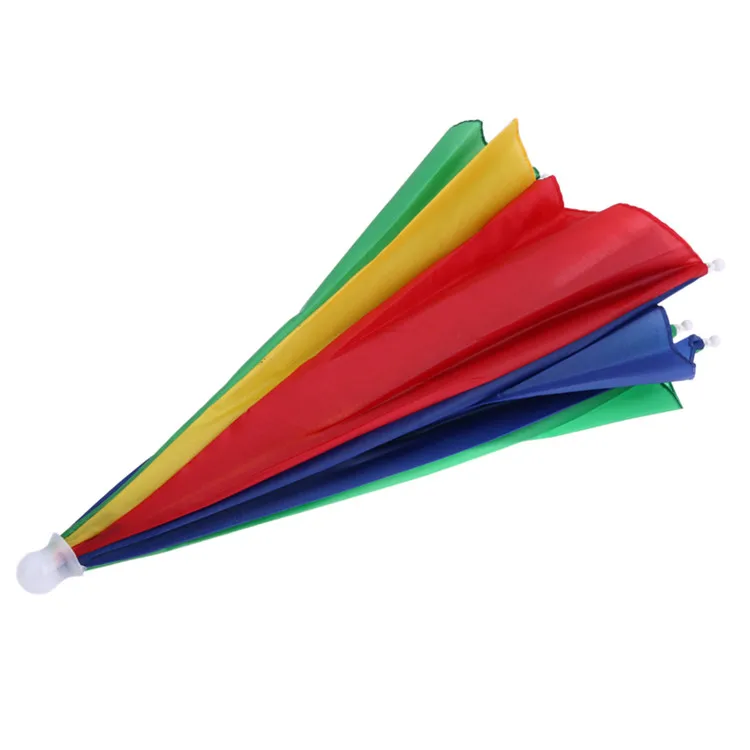 Cheap folding Custom logo printed Advertising Head hat shape umbrella