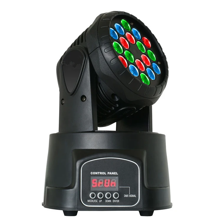Club Light 18x3w RGB Mixing Color Mini DMX Stage Light LED DJ Wash Moving Head Light for Club KTV Pub Bar