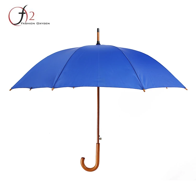 2017 Blue customized standard size straight umbrella