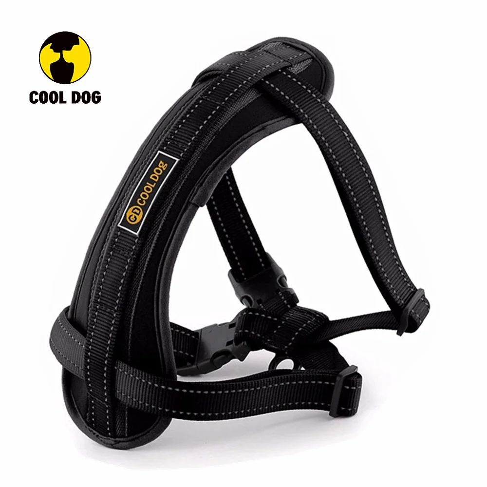 Hot Metal Chain Private Label Custom Fit Chest Plate Dog Harness with Foam Padded