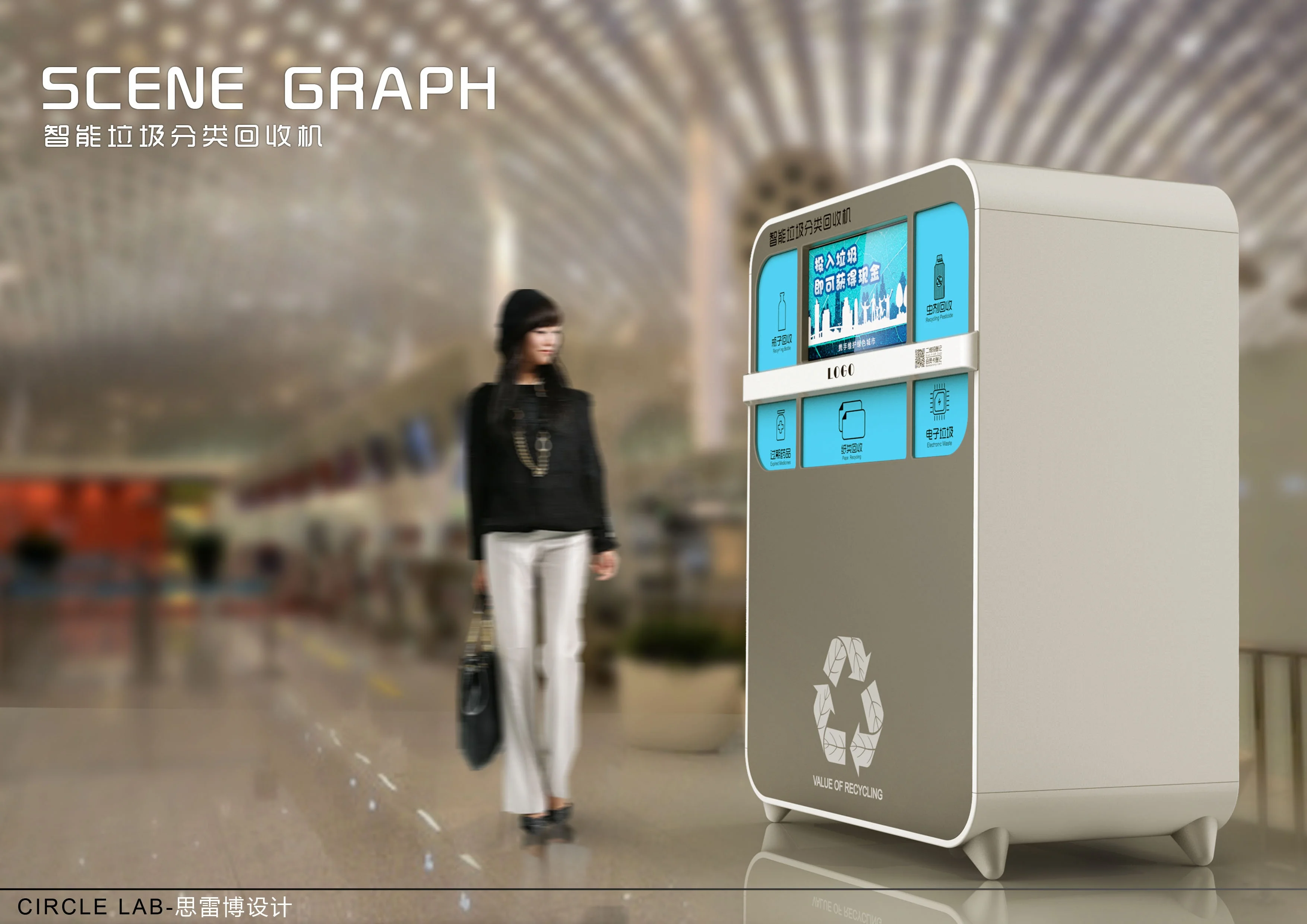 Smart recycling vending machines ,support customized for other recycling machines