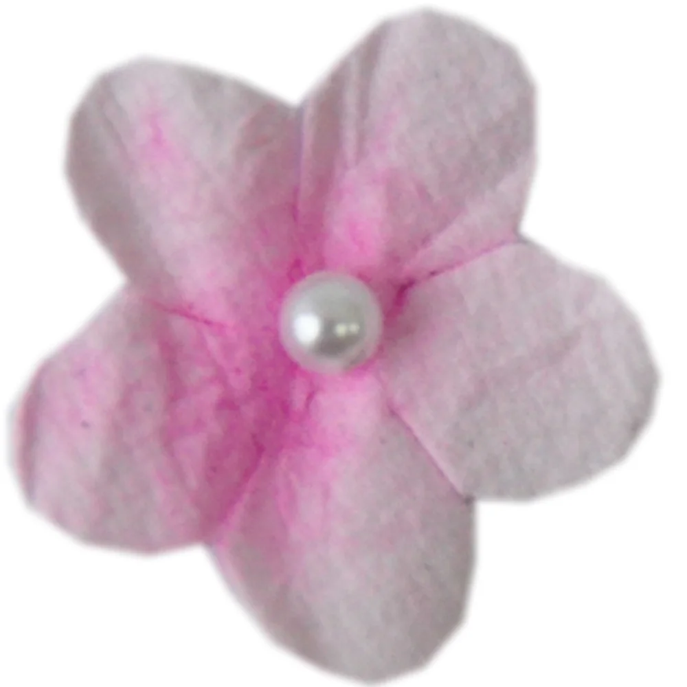 Pink 22mm handmade decorative rose mulberry paper flower