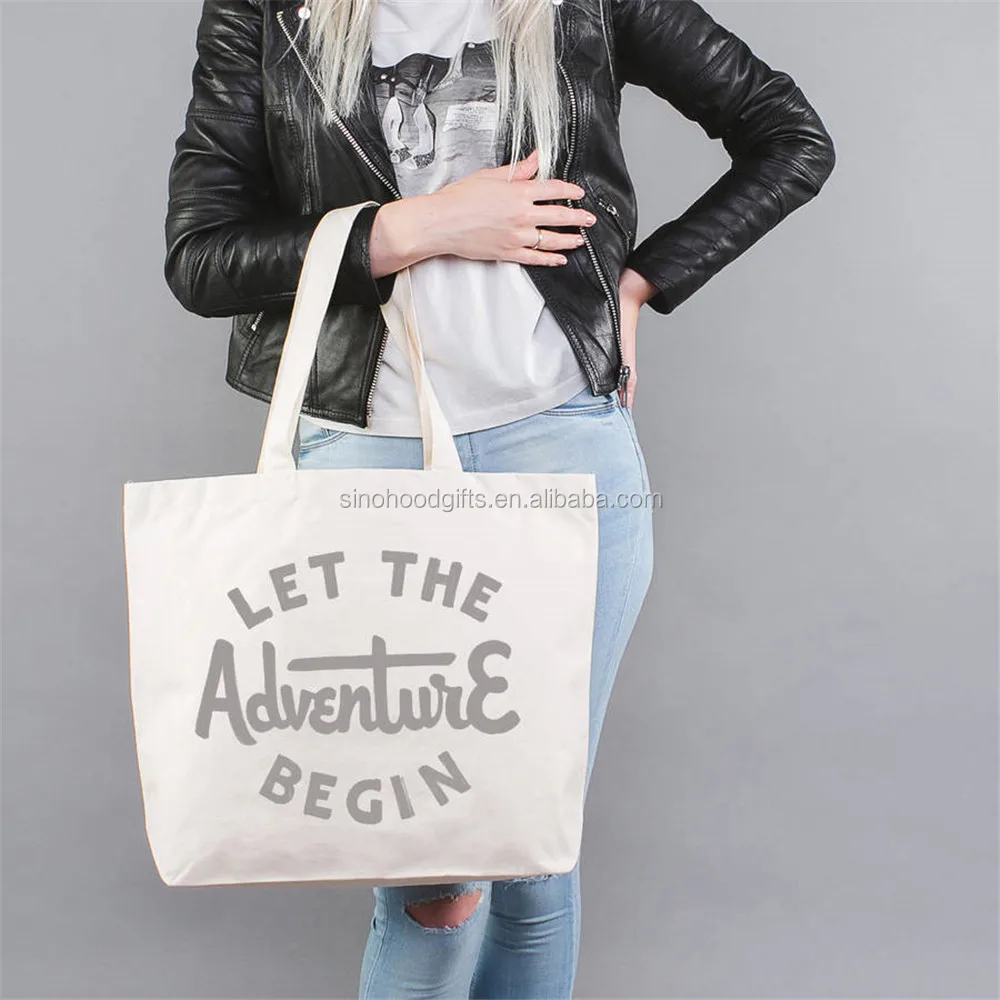 Лидер продаж пусть приключение начать логотип печати большой холст мешок