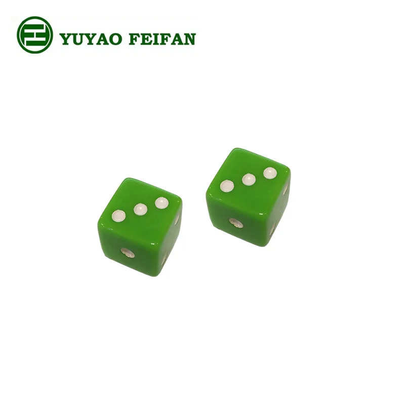 six side custom color straight corner acrylic dice