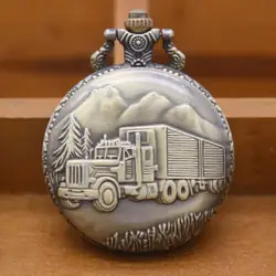 Factory supply antique brass car pocket watch with chain pocket watch
