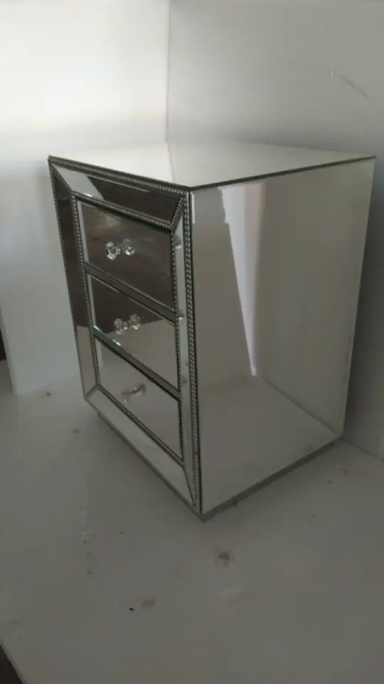 Зеркальная Ночная подставка для кровати с деревянными бусинами отеля 5 звезд