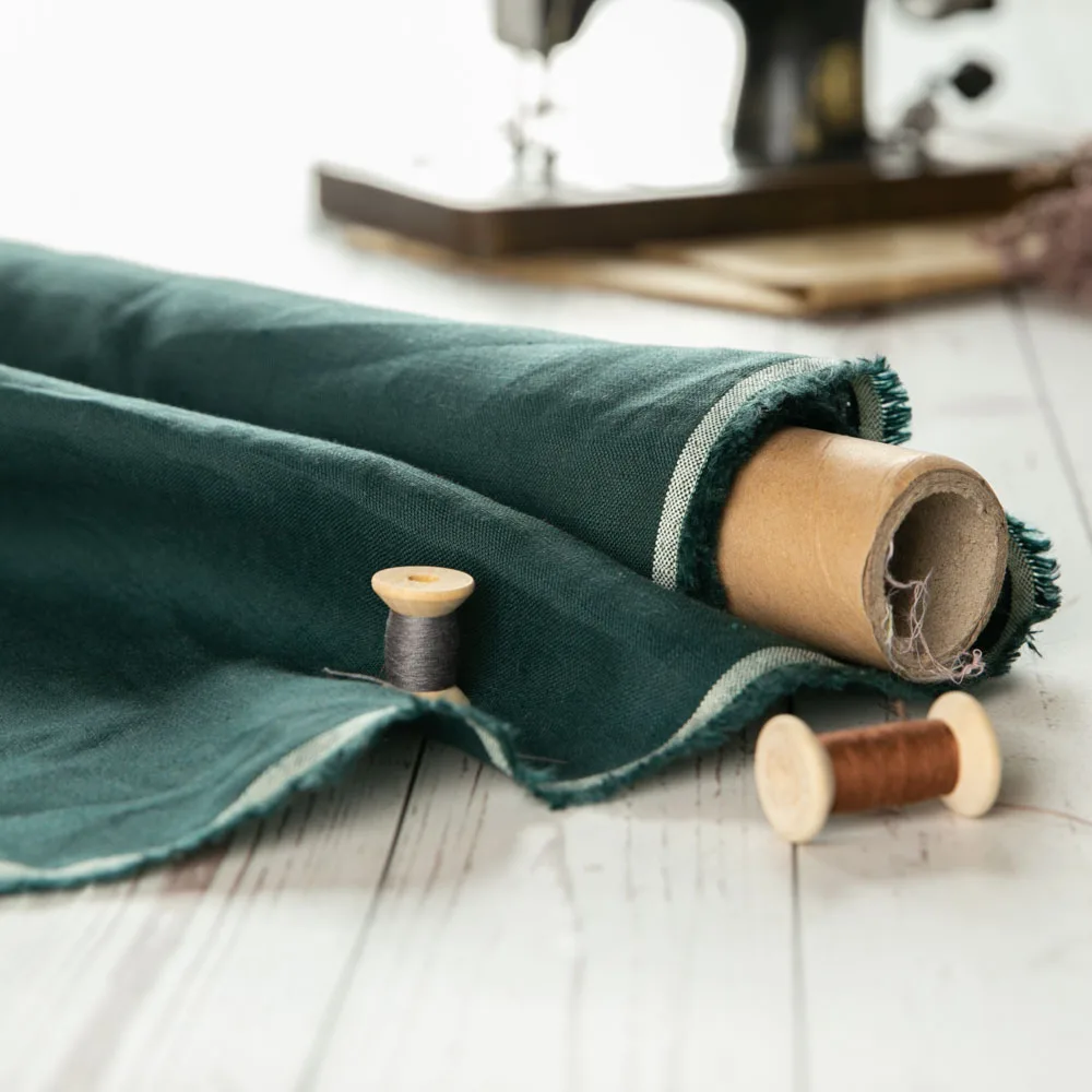 Wholesale multi color stock price per meter soft 100 pure flax organic linen fabric for bedding
