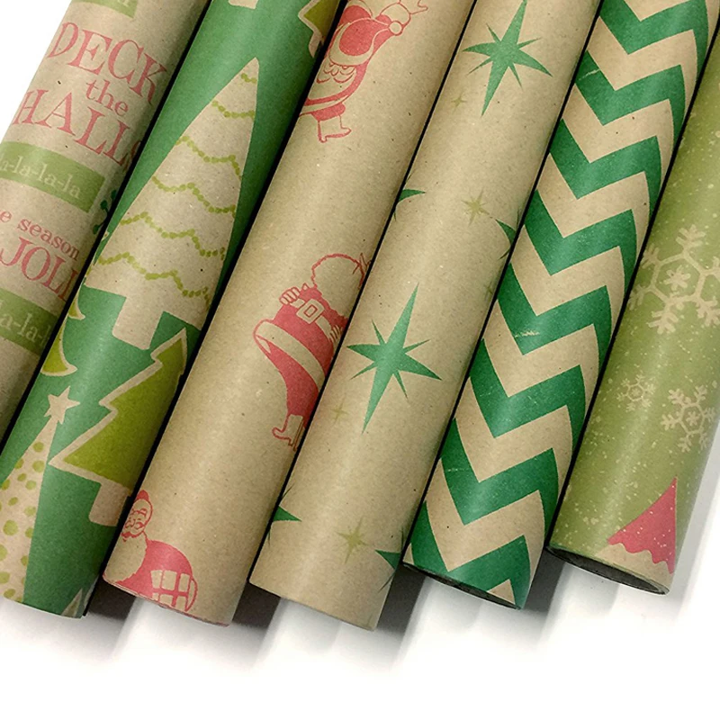 
 Хит продаж, Рождественская тематика, подарочная упаковка из крафт-бумаги  