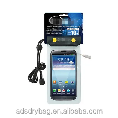 Бестселлер, водонепроницаемый чехол для сотового телефона с аудиокабелем до 5,7 дюймов, с застежкой-молнией IPX8 и логотипом на заказ, для плавания и ныряния, из ПВХ, 30 м