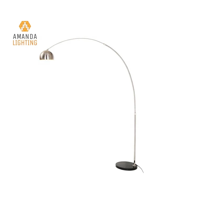 Modern Fishing Metal Standing Arc Floor Lamp For Living Room