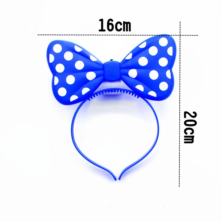 Glow LED Light Up Bow Hair Band  Bowknot Head Hopper Party Cosplay Headband