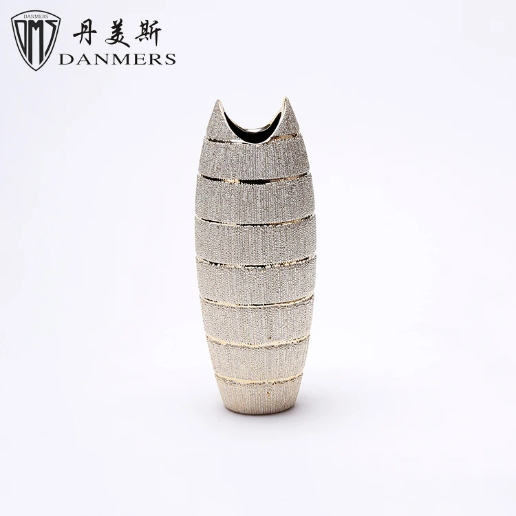 
Wholesale 6 pcs electroplate european luxury craft handmade modern ceramic vase 