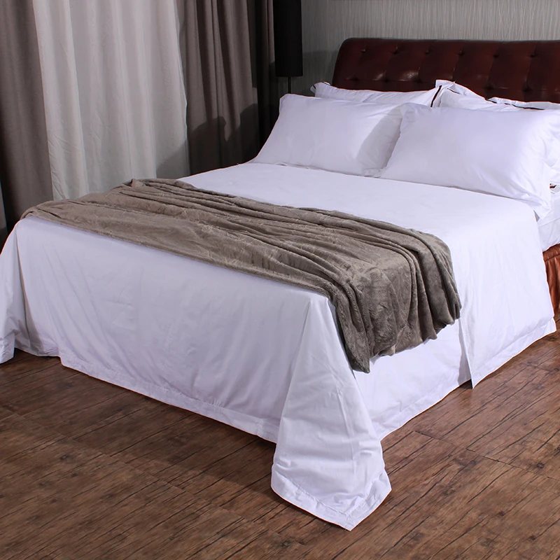 200 Thread Count Organic Egyptian Cotton Fabric bed linen flat bed sheet set