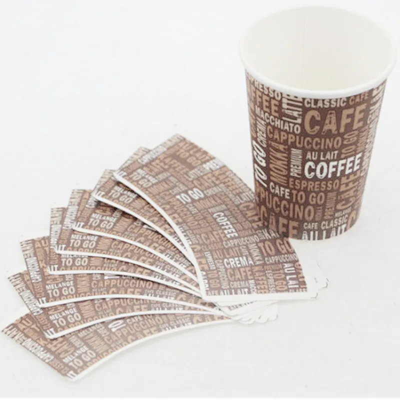 300gsm blank board pe coated paper cup fan