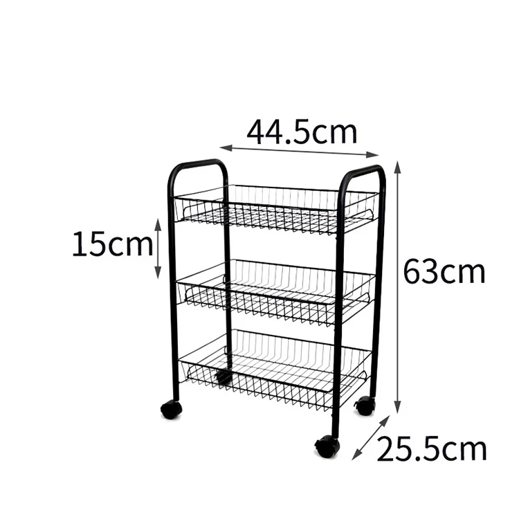 
Kitchen Cart Fruit Vegetables Storage Trolley 