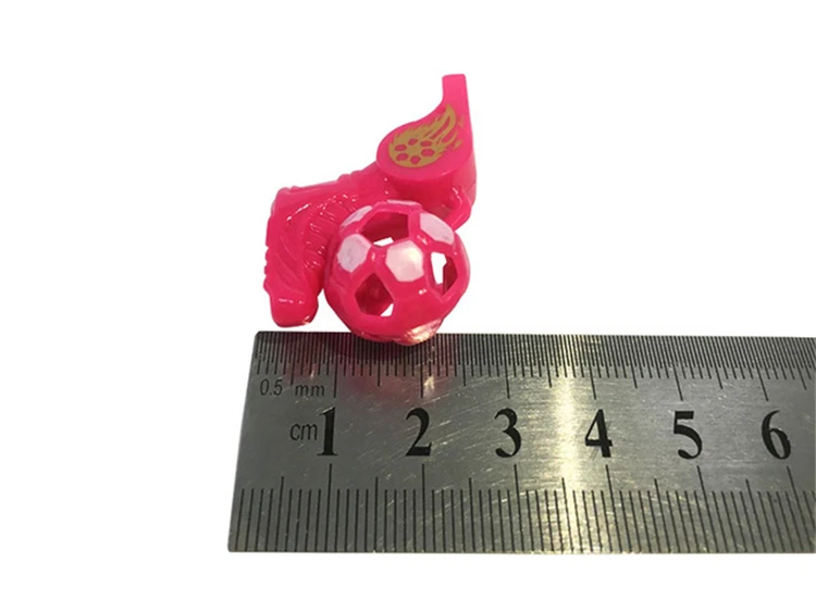 Wholesale Promotional mini football shaped plastic toy whistle for caspule vending machine