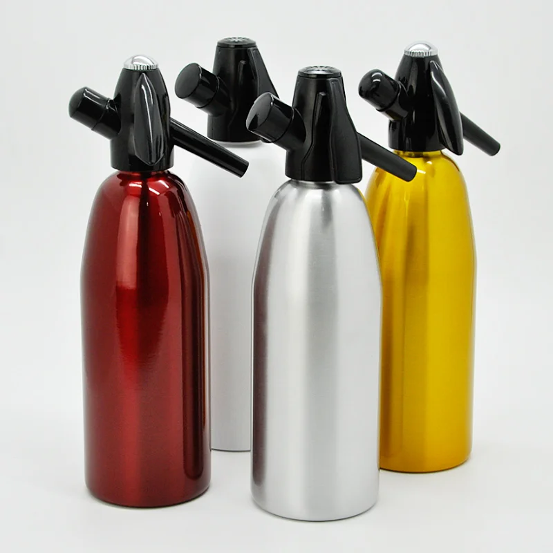 Сифон для газировки, 1 л, профессиональный сифон для газировки из сплава, устройство для газировки воды с регулятором давления