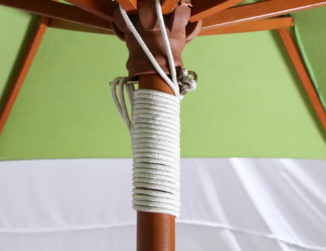 Economic Square Shape Wooden Material Umbrella Outdoor Beach Chinese Garden Parasol