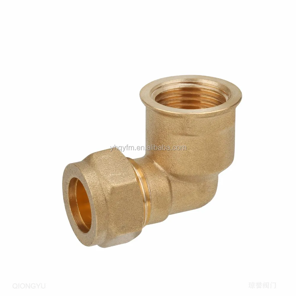 90 degree pipe  Compression Fittings Brass elbow fitting