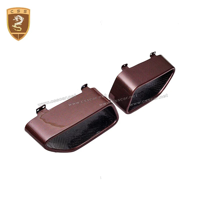 High quality Carbon Fiber Exhaust Tips Muffler Pipe Mouth For McLaren 650S Auto Accessory