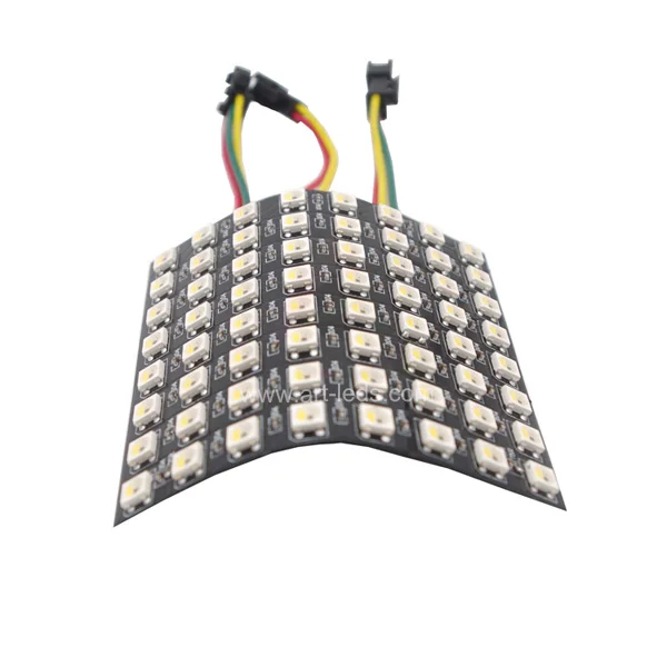 
Flexible SK6812 RGBW LED Matrix 8x8 - 64 RGBW LED Pixels 