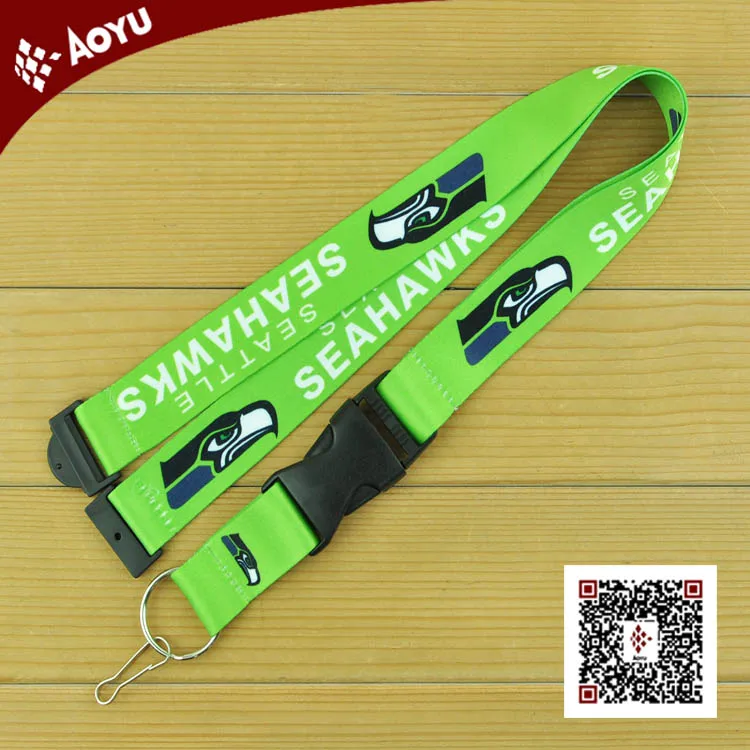 sport printing polyester lanyard for seahawks
