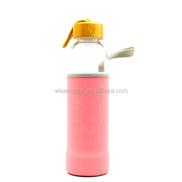 Best selling products healing crystal water bottle with Bamboo Lid