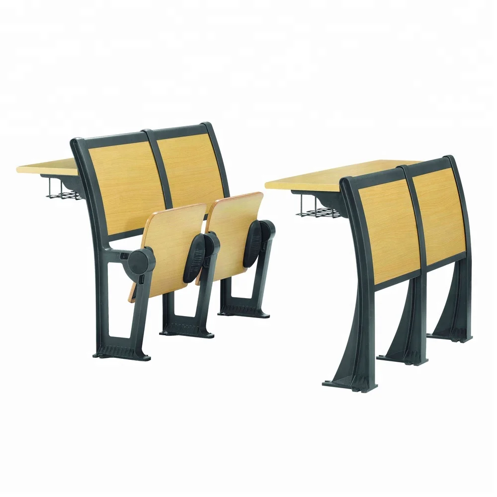 Oshujian wooden metal college university student chair and desk for classroom furniture