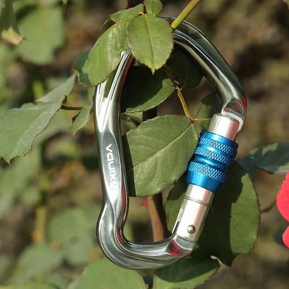 XINDA 23kN rock climbing carabiner climber screwgate carabiner  for hiking travel mountaineering