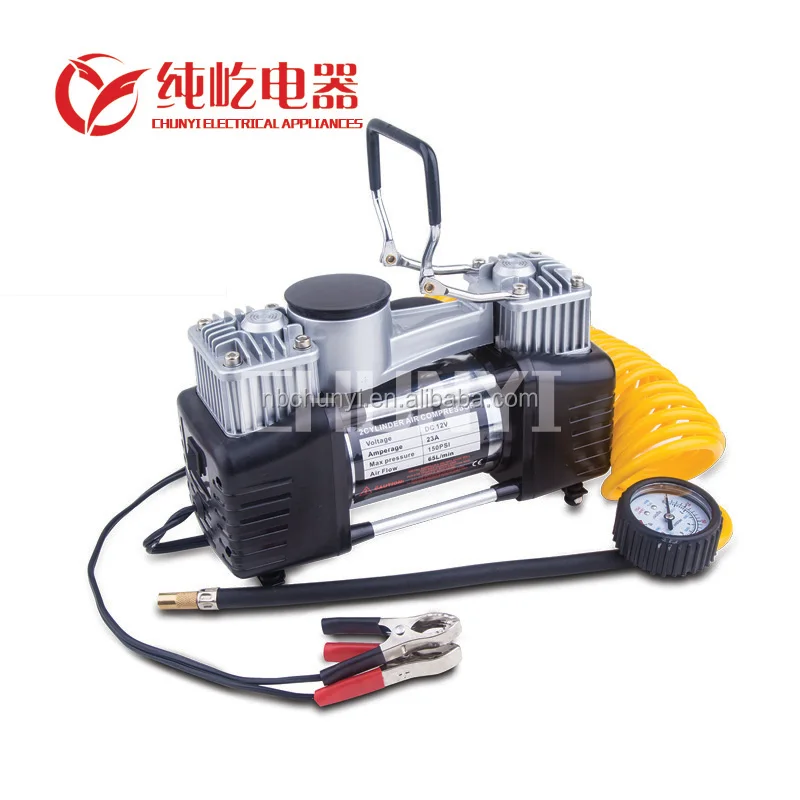
DC12V car air compressor auto inflating tire tools emergency repair tyre compressor heavy duty metal inflator China factory good 