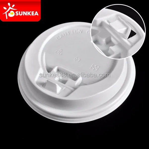 Disposable 40mm 70mm coffee paper cup black plastic lid