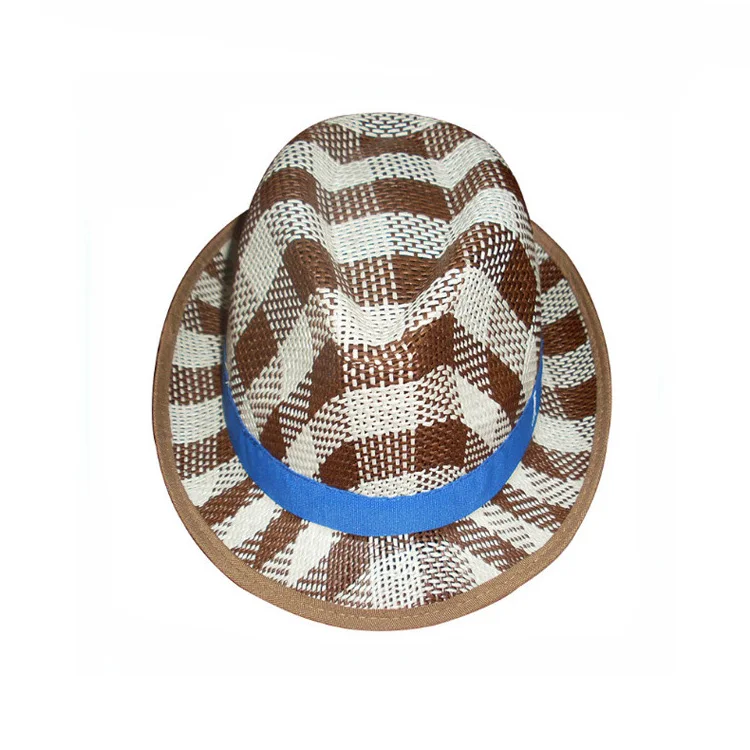 wholesale quality Luxury Bowler Paper Straw stingy brim crushable cheap Trilby Fedora Hat Origin