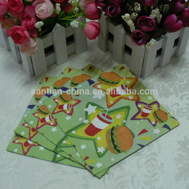 2 Ply 3 Ply Fancy Printed Paper Party Napkins For Birthday Party With High Quality, Paper Napkins Factory