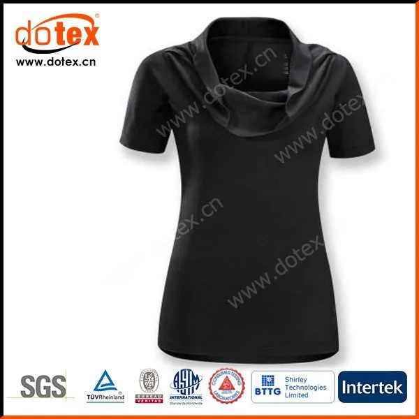 2017 влаги влагу сухой быстро Fit женщина пользовательские клобук шеи Футболка