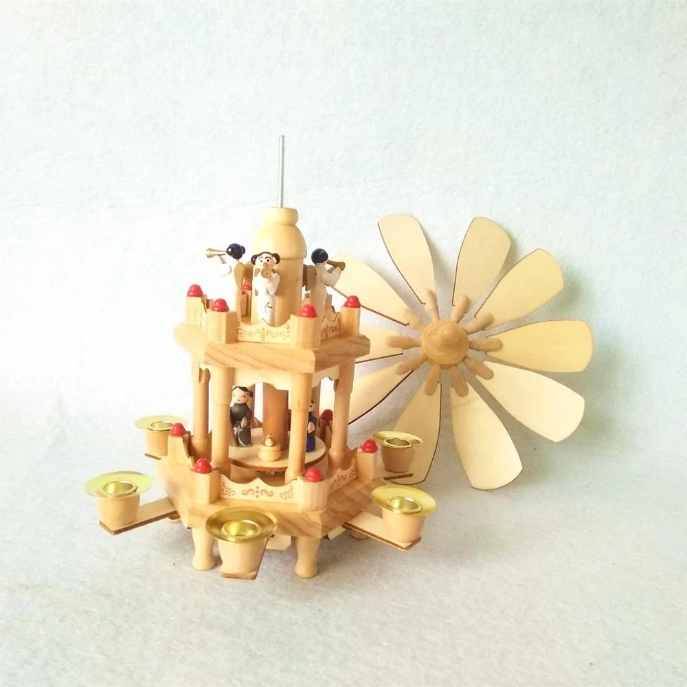 Небольшая немецкая Рождественская елка деревянная Пирамидка для праздничного украшения