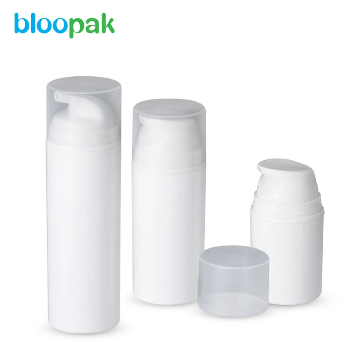  Белая Вакуумная бутылка из полипропилена для косметического очищающего средства 50 мл 100 150