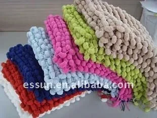100% Polyester soft Pompon Fancy Yarn for hand knitting