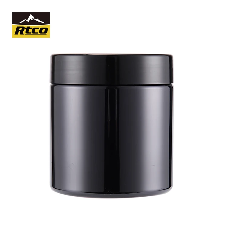 RTCO BPA Free Black Pet Plastic Container For Protien Powder