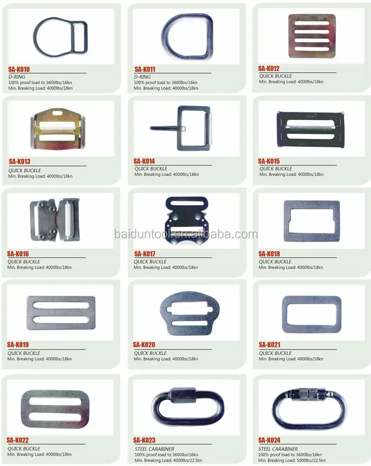 
kinds of safety hook for safety harness/belt/lanyard/rope 