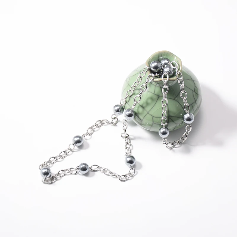 high quality indian long shell pearl bead necklace designs