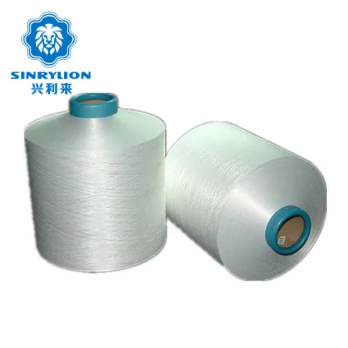 Recycled DTY 480 denier 100%pet polyester textured 300/96 weft thread normal yarn with GRS certification