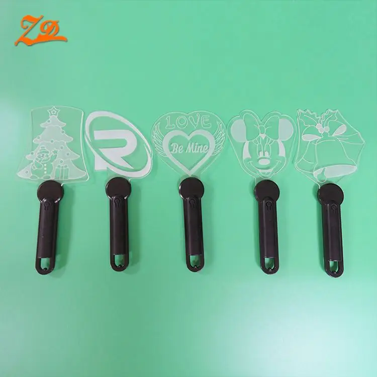 Concert Favour LED lighting Acrylic Stick, Customized Logo printed LED Cheering Colorful Stick