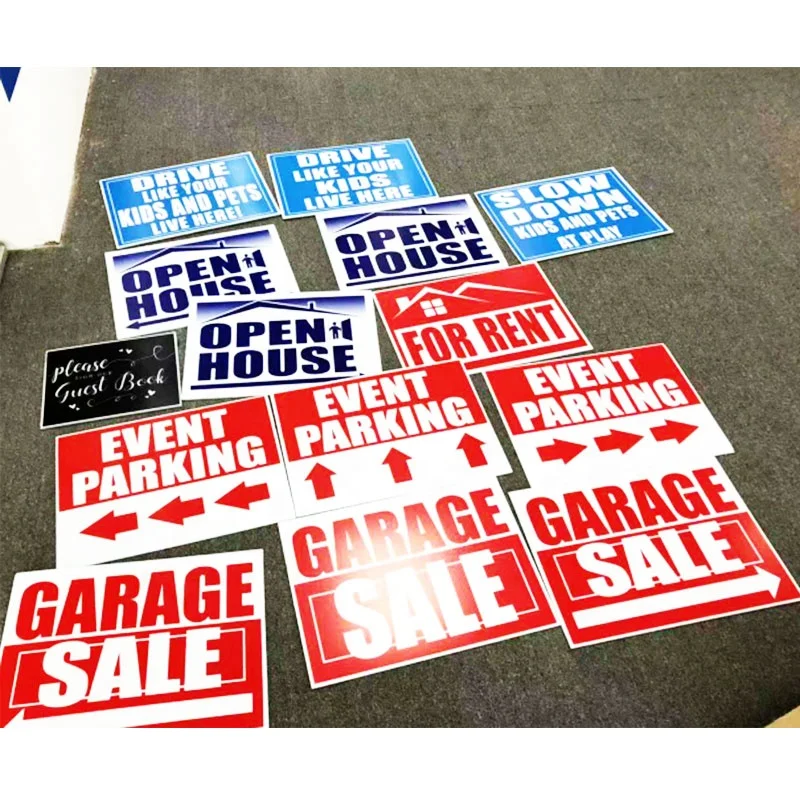 Подгонянный гофрированный Пластичный Знак, пластичный Гофрированный Знак доска 4mm corflute