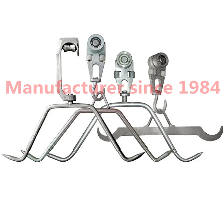 slaughtering butcher transport double rack meat hooks ganchos de matadero ovino y cerdo