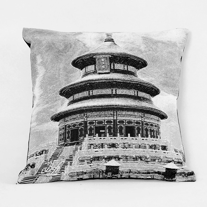 Classic Black and White Photo Design Pillowcase Cheap Price Decorative Pillows Cushion Cover for Bed Sofa Seat