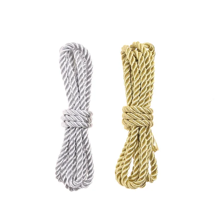 Cords For Knitted Custom wholesale gold sliver decorative twisted cord for packing Print Cords