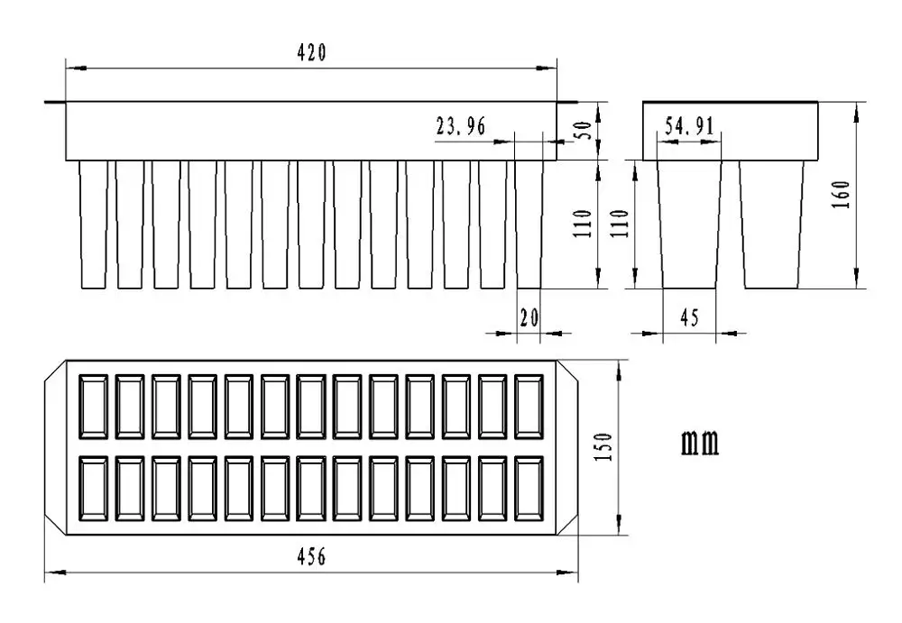 Brazil style 304 Stainless Steel Popsicle Mould Ice Cream Lolly Mold with 26 Cavities