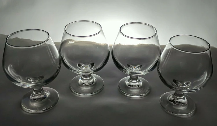 Crystal Barware Vintage Brandy Sniffers Glass Footed Cognac Glass