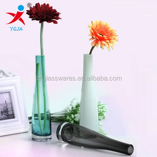 flower in different container/transparent large glass vase/ / home decorations